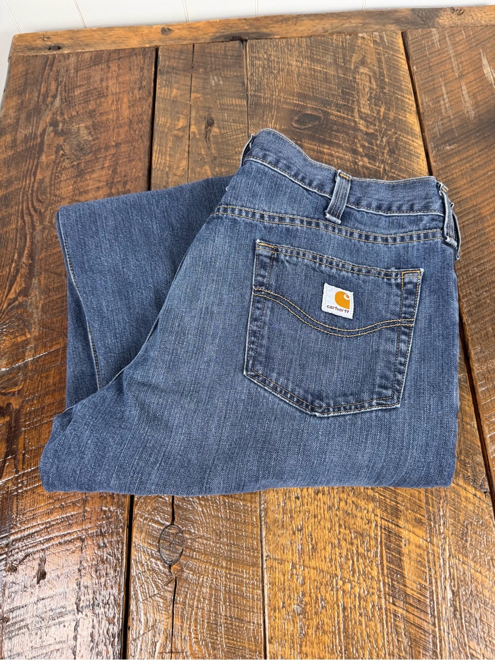 Carhartt Holter Relaxed Fit Jeans Men’s 38x32 Blue Straight Leg Workwear